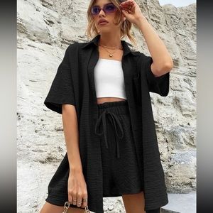 Black Short Top Set
